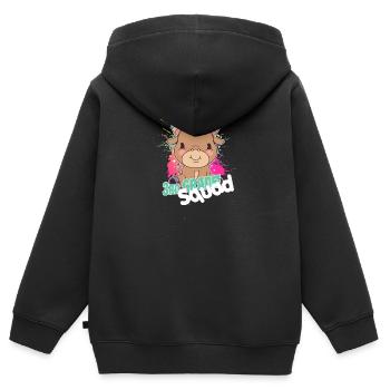 Enfin 3e année, deuxième année - Sweat Premium à capuche zippé enfant bio - noir - Dos - AI Model Kid Male (0cm)