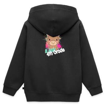 Je suis 4e année, quatrième année - Sweat Premium à capuche zippé enfant bio - noir - Dos - AI Model Kid Male (0cm)
