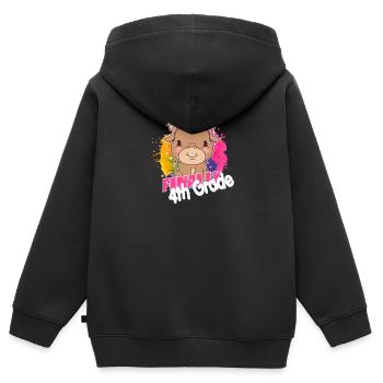 Finally 4th Grade, Fourth Grader - Kids Premium Organic Zip-up Hoodie - black - Back - AI Model Kid Male (0cm)