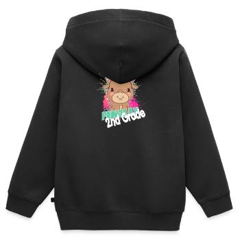 2nd Grade Squad, Second Grader - Kids Premium Organic Zip-up Hoodie - black - Back - AI Model Kid Male (0cm)