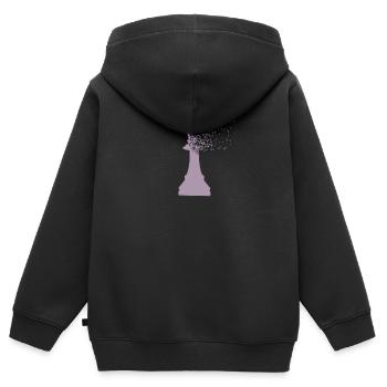 Dispersion du roi roi des échecs - Sweat Premium à capuche zippé enfant bio - noir - Dos - AI Model Kid Male (0cm)