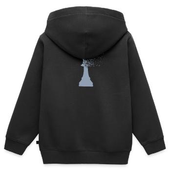 Dispersion du roi roi des échecs - Sweat Premium à capuche zippé enfant bio - noir - Dos - AI Model Kid Male (0cm)