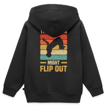 Parkour Gift | Freerunning Sport Parkur Saying - Kids Premium Organic Zip-up Hoodie - black - Back - AI Model Kid Male (0cm)
