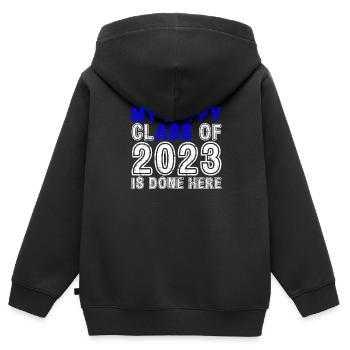 My Happy Class Is Done Here 2023 Retro Senior - Kids Premium Organic Zip-up Hoodie - black - Back - AI Model Kid Male (0cm)