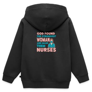 Krankenschwester Krankenpfleger Krankenhaus - Kinder Premium Organic Zip Hoodie - Schwarz - Hinten - AI Model Kid Male (0cm)