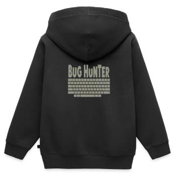 Bugs Bug Gamer Game Gambler Gamer Game Erreur - Sweat Premium à capuche zippé enfant bio - noir - Dos - AI Model Kid Male (0cm)