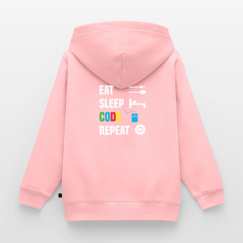 Code Codierung Coder Kodierung Informatiker Kinder Premium Organic Zip Hoodie