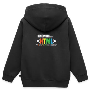 Code Codierung Coder Kodierung Informatiker - Kinder Premium Organic Zip Hoodie - Schwarz - Hinten - AI Model Kid Male (0cm)