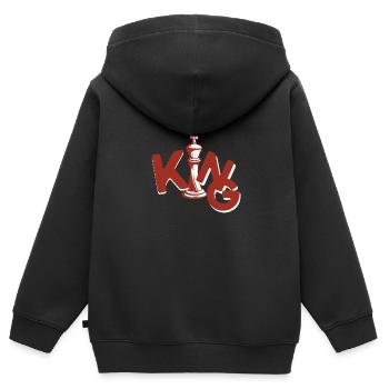 Checkmate Échiquier King Checker - Sweat Premium à capuche zippé enfant bio - noir - Dos - AI Model Kid Male (0cm)