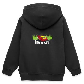 Rasenmäher Roboter Rasen Mähen Mähroboter - Kinder Premium Organic Zip Hoodie - Schwarz - Hinten - AI Model Kid Male (0cm)