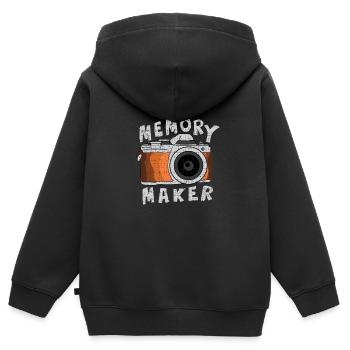 Fotograph Foto Kamera Fotografie Fotoshooting - Kinder Premium Organic Zip Hoodie - Schwarz - Hinten - AI Model Kid Male (0cm)