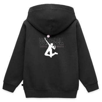Volleyball Volleyball players Volleyball net - Kids Premium Organic Zip-up Hoodie - black - Back - AI Model Kid Male (0cm)