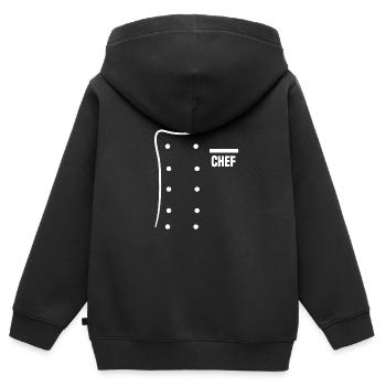 Koch Küche kochen Sternekoch Köchin Essen - Kinder Premium Organic Zip Hoodie - Schwarz - Hinten - AI Model Kid Male (0cm)
