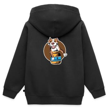 Antidepressiva Depression Hund Hunde - Kinder Premium Organic Zip Hoodie - Schwarz - Hinten - AI Model Kid Male (0cm)