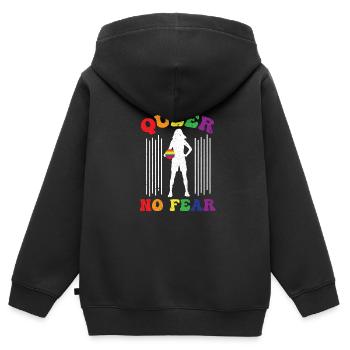Gay Homosexuell Schwul Lespisch LGBT - Kinder Premium Organic Zip Hoodie - Schwarz - Hinten - AI Model Kid Male (0cm)