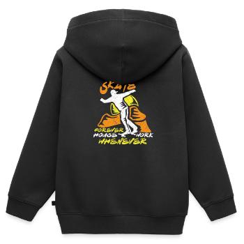 Skateboard Skateboard Skateboarder Patinage - Sweat Premium à capuche zippé enfant bio - noir - Dos - AI Model Kid Male (0cm)