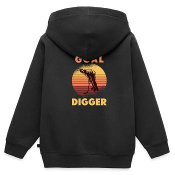 Eishockey Schlittschuhe Puck Hockey Frauen - Kinder Premium Organic Zip Hoodie - Schwarz - Hinten - AI Model Kid Male (0cm)