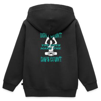Boxen Boxer Boxhandschuhe Boxverein Boxclub - Kinder Premium Organic Zip Hoodie - Schwarz - Hinten - AI Model Kid Male (0cm)