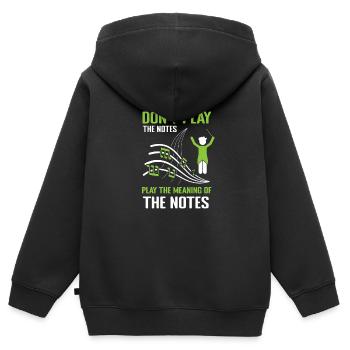 DJ Discjockey Diskjockey Auflegen Club - Kinder Premium Organic Zip Hoodie - Schwarz - Hinten - AI Model Kid Male (0cm)