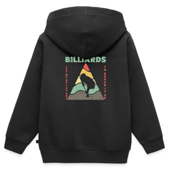 Billard Billard Boule De billard Triangle de billard Kö - Sweat Premium à capuche zippé enfant bio - noir - Dos - AI Model Kid Male (0cm)