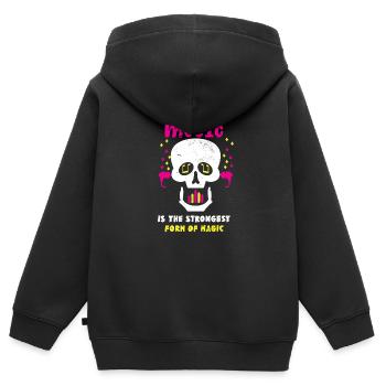 DJ Discjockey Diskjockey Auflegen Club - Kinder Premium Organic Zip Hoodie - Schwarz - Hinten - AI Model Kid Male (0cm)
