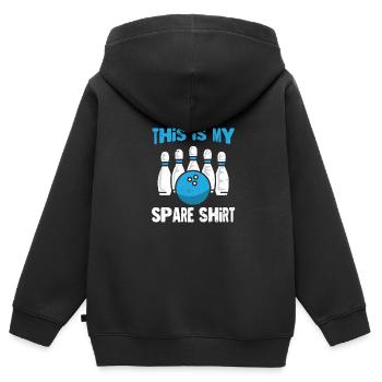 Bowling Bowling Ball Bowling Alley Strike - Sweat Premium à capuche zippé enfant bio - noir - Dos - AI Model Kid Male (0cm)