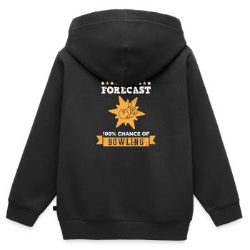 Bowling Bowling Ball Bowling Alley Strike - Sweat Premium à capuche zippé enfant bio - noir - Dos - AI Model Kid Male (0cm)