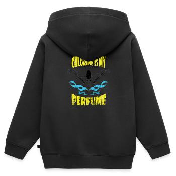 Schwimmer Schwimmen 50 Meter Bahn Brustschwimmen - Kinder Premium Organic Zip Hoodie - Schwarz - Hinten - AI Model Kid Male (0cm)