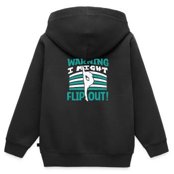 Gymnastik Turnen Barren Trampolin Ringe Turner - Kinder Premium Organic Zip Hoodie - Schwarz - Hinten - AI Model Kid Male (0cm)