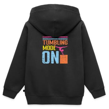 Gymnastik Turnen Barren Trampolin Ringe Turner - Kinder Premium Organic Zip Hoodie - Schwarz - Hinten - AI Model Kid Male (0cm)