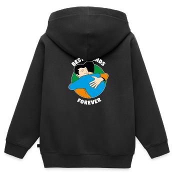 Best Friends Best Buds Best Friend - Kids Premium Organic Zip-up Hoodie - black - Back - AI Model Kid Male (0cm)