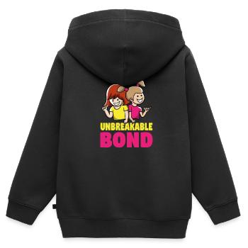 Best Friends Best Buds Best Friend - Kids Premium Organic Zip-up Hoodie - black - Back - AI Model Kid Male (0cm)