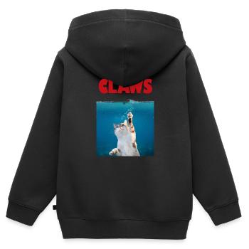 Film Poster Parody Cat Claws Movies Humor - Kids Premium Organic Zip-up Hoodie - black - Back - AI Model Kid Male (0cm)