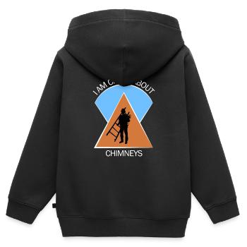 Ramoneur ramoneur - Sweat Premium à capuche zippé enfant bio - noir - Dos - AI Model Kid Male (0cm)