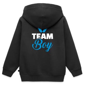 bébé - Sweat Premium à capuche zippé enfant bio - noir - Dos - AI Model Kid Male (0cm)