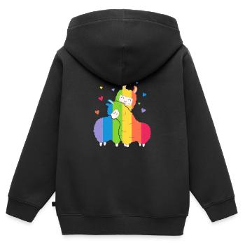 Gay Pride - Kinder Premium Organic Zip Hoodie - Schwarz - Hinten - AI Model Kid Male (0cm)