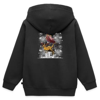 Christmas in Melbourne - Kinder Premium Organic Zip Hoodie - Schwarz - Hinten - AI Model Kid Male (0cm)