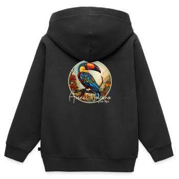 Arenal Volcano Costa Rica - Kinder Premium Organic Zip Hoodie - Schwarz - Hinten - AI Model Kid Male (0cm)