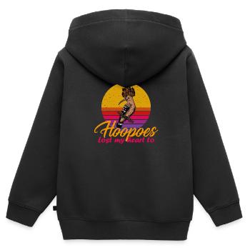 Ornithologue ornithologue ornithologue d’observation des oiseaux forestiers - Sweat Premium à capuche zippé enfant bio - noir - Dos - AI Model Kid Male (0cm)