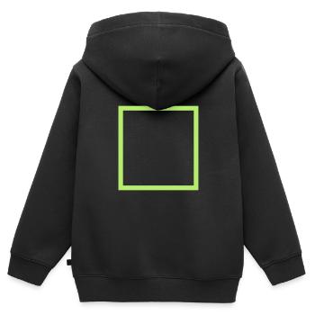 Square Square Pattern - Kids Premium Organic Zip-up Hoodie - black - Back - AI Model Kid Male (0cm)
