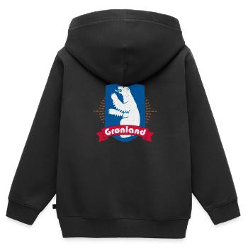 Grönland Dänemark Inuit Religion Thulemand - Kinder Premium Organic Zip Hoodie - Schwarz - Hinten - AI Model Kid Male (0cm)
