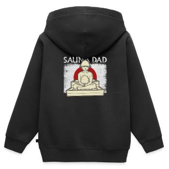 Badehaus Sento Japan Spa Wellness Dampf - Kinder Premium Organic Zip Hoodie - Schwarz - Hinten - AI Model Kid Male (0cm)