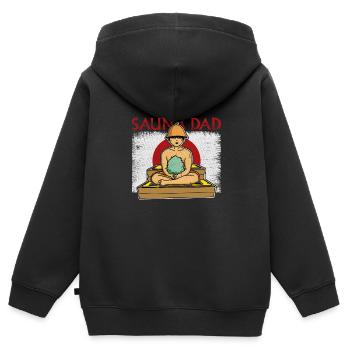 Badehaus Sento Japan Spa Wellness Dampf - Kinder Premium Organic Zip Hoodie - Schwarz - Hinten - AI Model Kid Male (0cm)