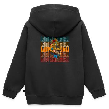 Bali Indonesien Wayang Ozeanien Reise Asien - Kinder Premium Organic Zip Hoodie - Schwarz - Hinten - AI Model Kid Male (0cm)