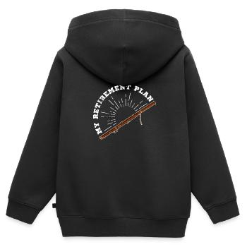Musikschule Orchester Fagott Klarinette Musiker - Kinder Premium Organic Zip Hoodie - Schwarz - Hinten - AI Model Kid Male (0cm)