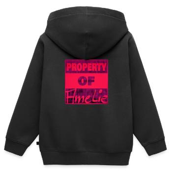 Possession d’Amélie - Sweat Premium à capuche zippé enfant bio - noir - Dos - AI Model Kid Male (0cm)