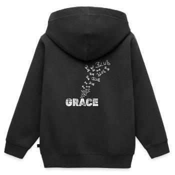 Angler Grace - Kids Premium Organic Zip-up Hoodie - black - Back - AI Model Kid Male (0cm)