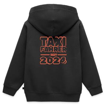 Taxifahrer 2024 - Kinder Premium Organic Zip Hoodie - Schwarz - Hinten - AI Model Kid Male (0cm)