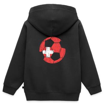 Suisse Suisse Suisse Allemande - Sweat Premium à capuche zippé enfant bio - noir - Dos - AI Model Kid Male (0cm)