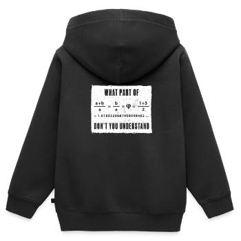 Fibonacci Folge Kunst Goldener Schnitt Mathe - Kinder Premium Organic Zip Hoodie - Schwarz - Hinten - AI Model Kid Male (0cm)